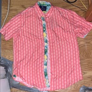 Pink button up shirt